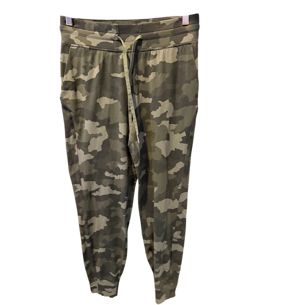 Lululemon Ready to Rulu Jogger in an olive green heritage camouflage
